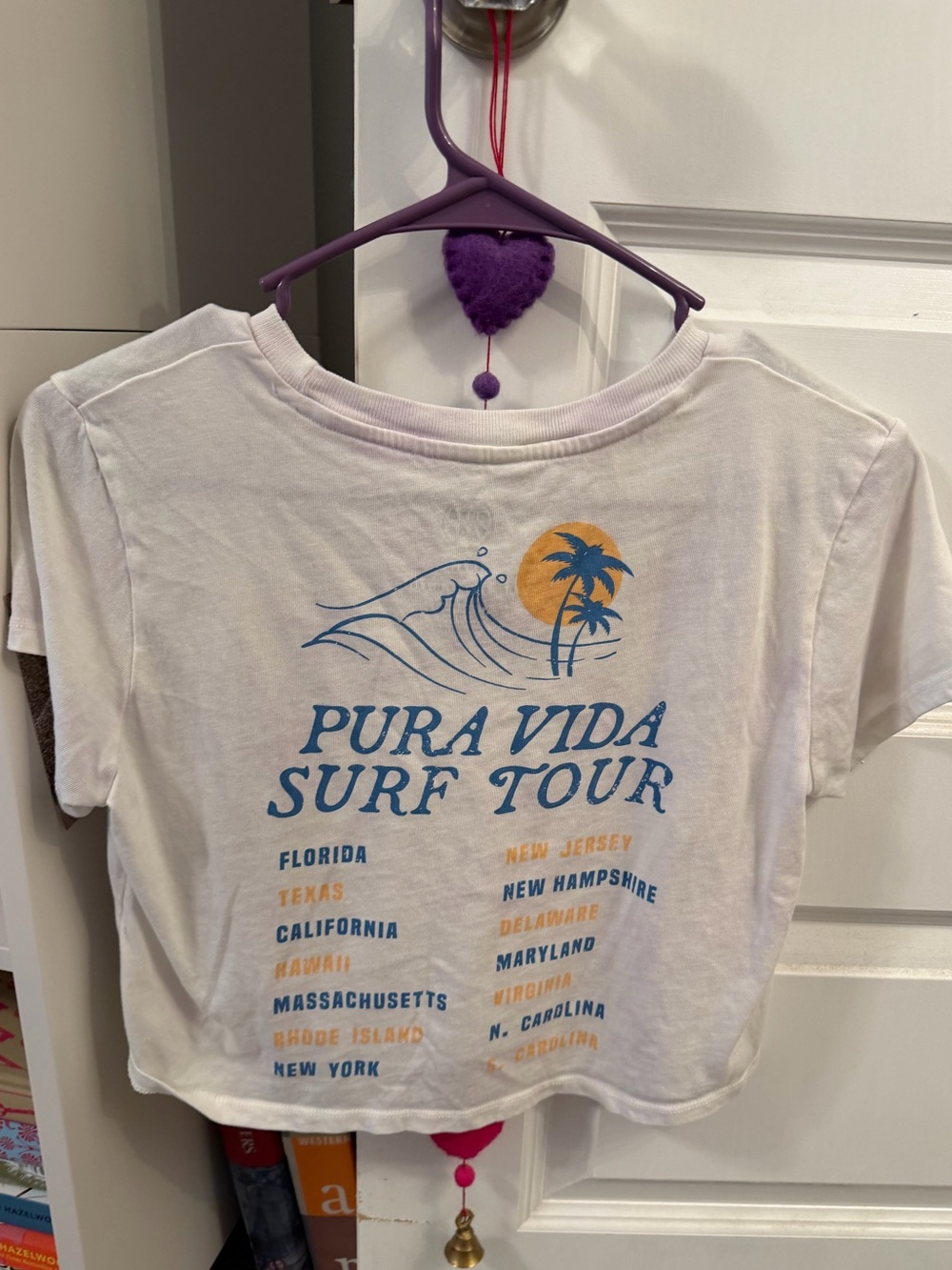 Pura Vida White Tee with Teal Logo